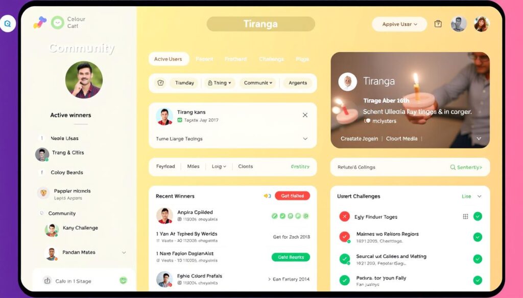 Tiranga colour trading app community features and social elements