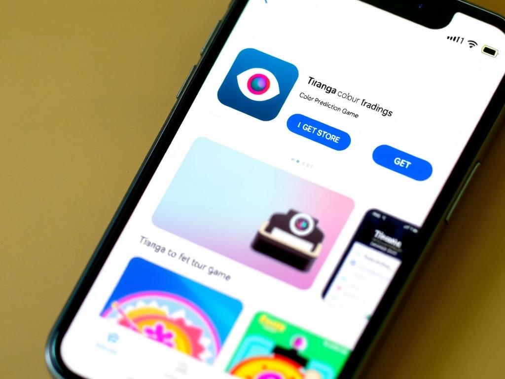 iOS download process for Tiranga colour trading app showing App Store interface